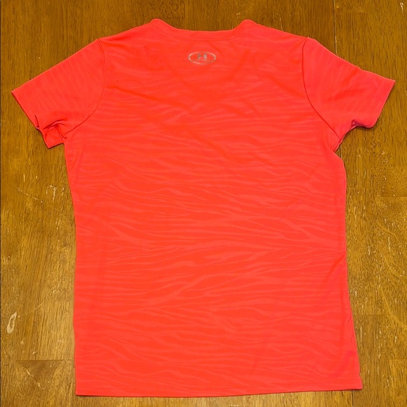 Girls Under Armour Pink/Orange/Coral V-Neck T-Shirt Size Youth Large - Picture 5 of 7